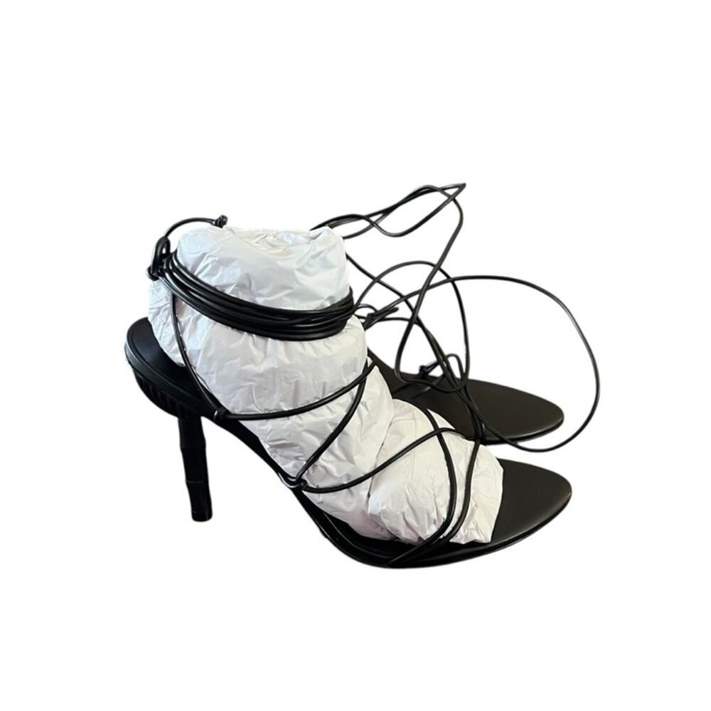 Cult Gaia Soleil Leather Lace Up Strappy High Heel Sandals NEW EU 36.5 US 6.5 - Picture 5 of 9